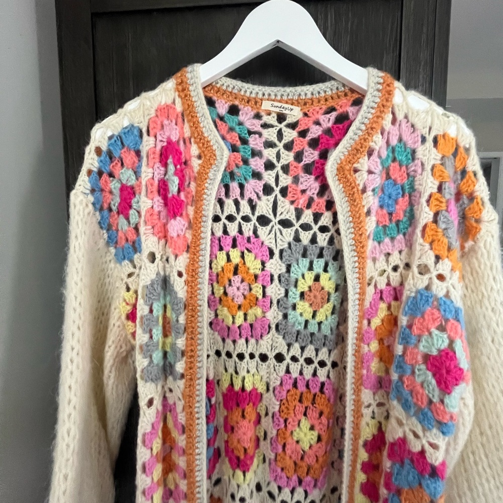 Sundance Multicolor Crochet Cardigan